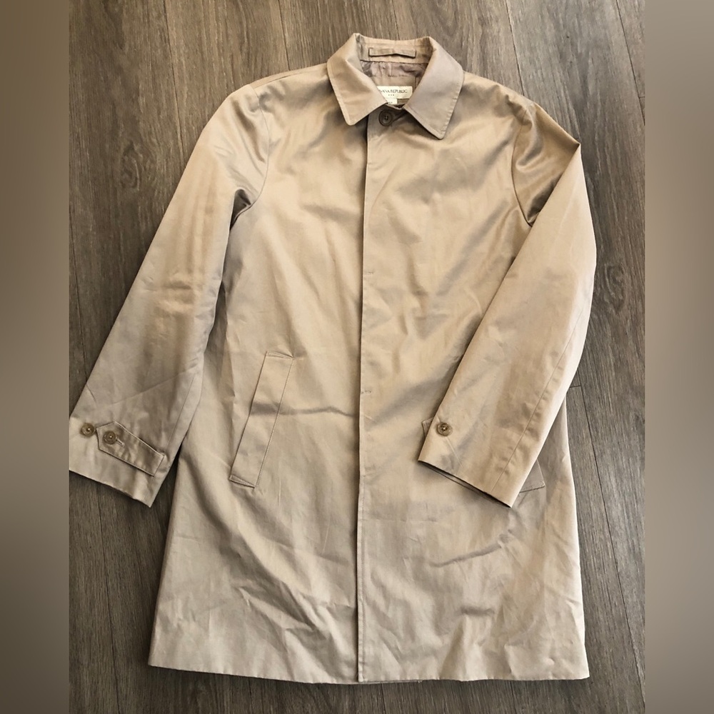 Banana Republic Beige Lightweight Lined Car Coat Women’s Size M